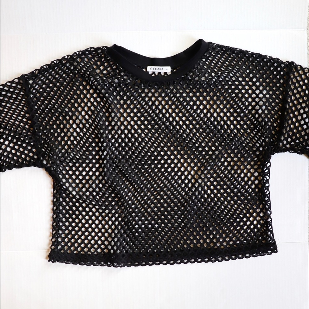 CLOZOZ Mesh Net See Through Fishnet Top